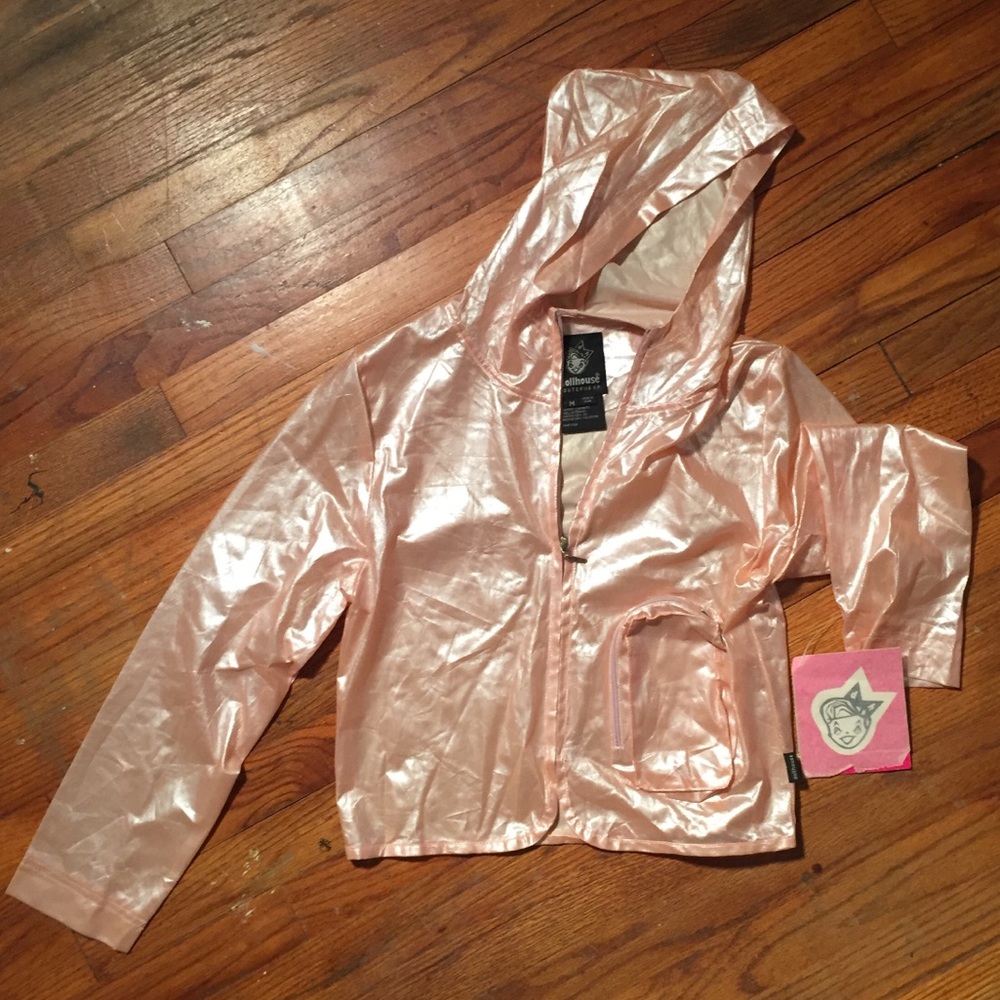Pink Vintage Dollhouse Rain Jacket